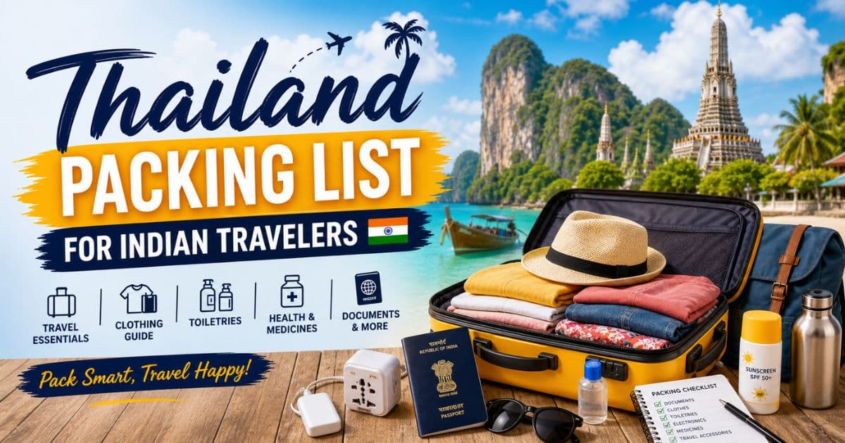 Thailand packing list for Indian travelers