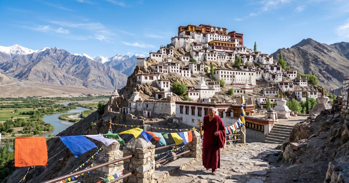 Explore Buddhist Life in Ladakh at Thiksey Monastery