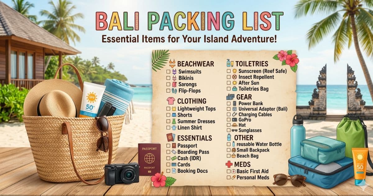 Bali Packing List